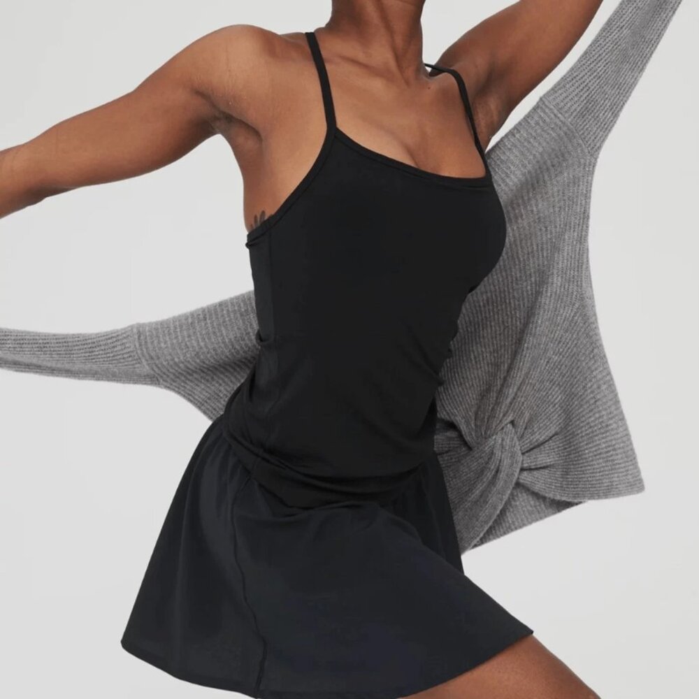 OFFLINE By Aerie Large L Real Me‎ Active Stretch Yoga Racerback Tank Top Black